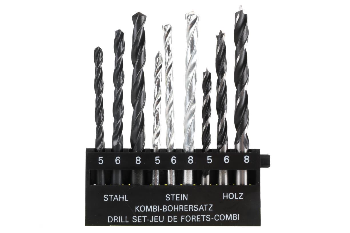 Bohrersatz 9-tlg Holz + Metall + Stein Kassette