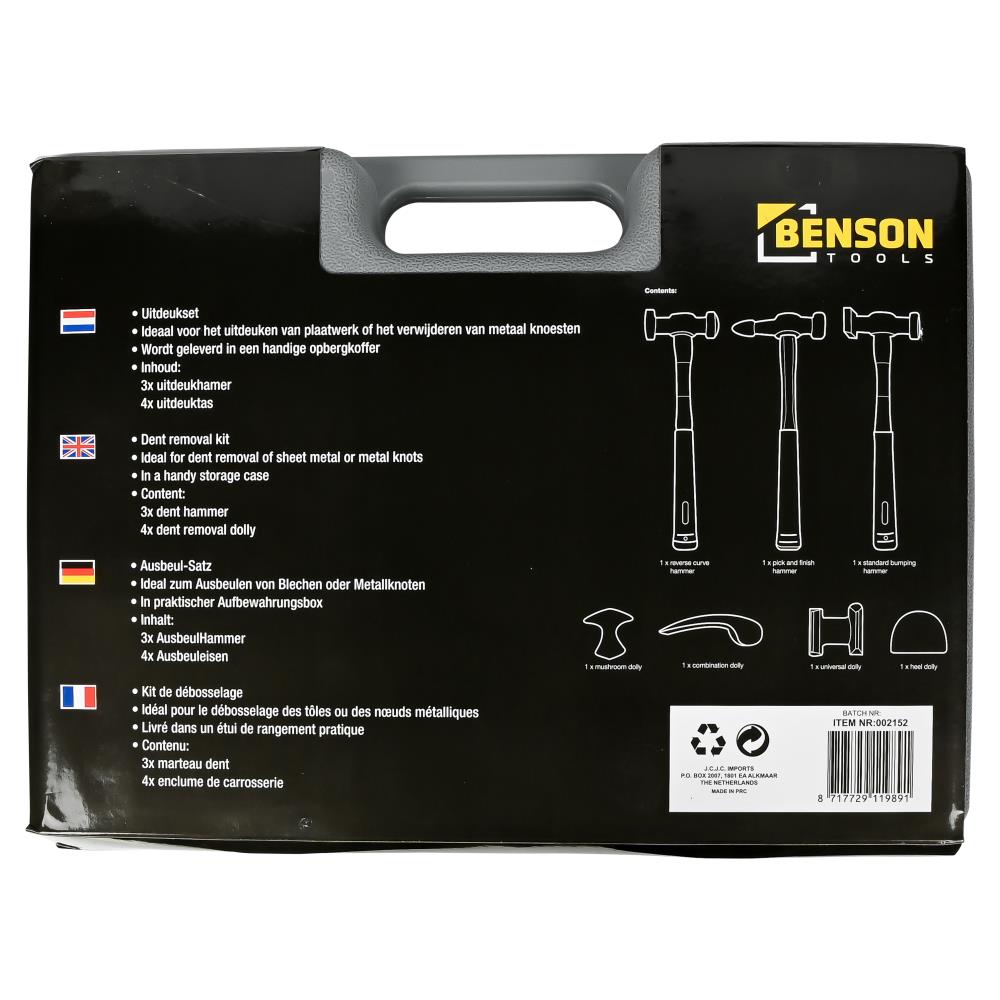 Ausbeulset 8-delig in koffer