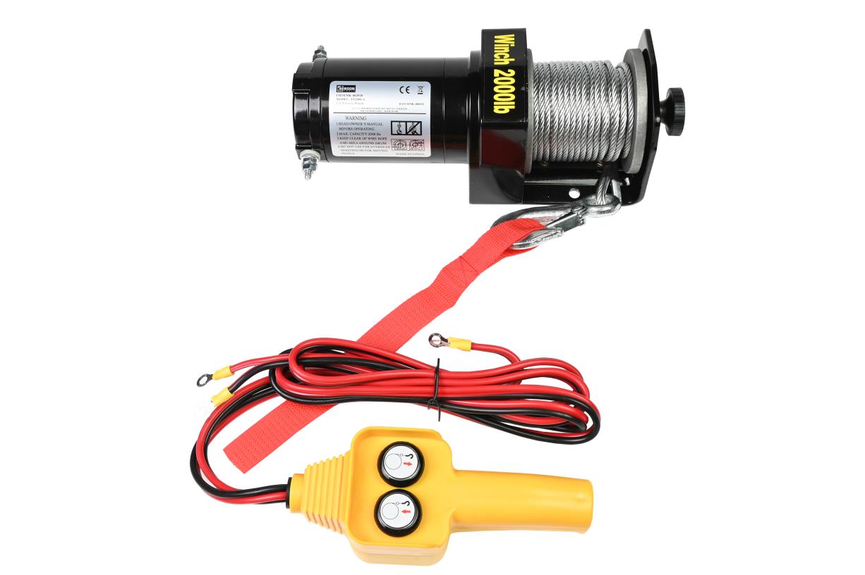 Elektrische Seilwinde 12V 2000 LBS Stoßstange