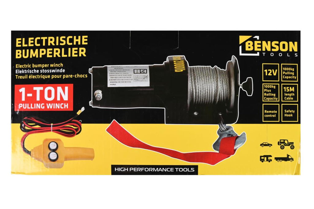 Elektrische Seilwinde 12V 2000 LBS Stoßstange