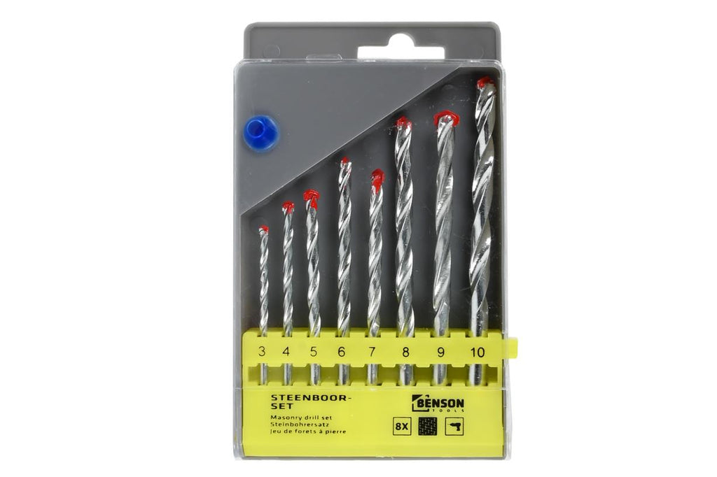 Bohrer-Set 8-teilig Stein Kassette