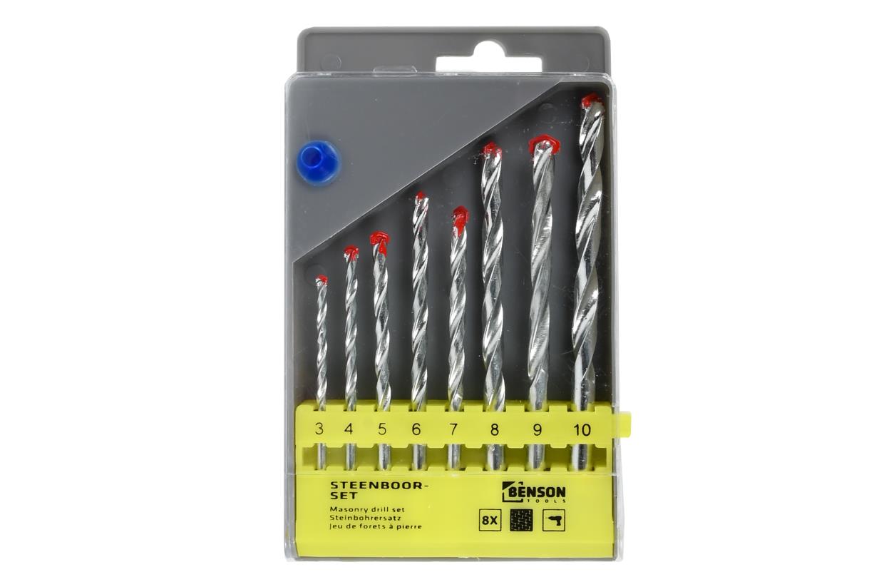 Bohrer-Set 8-teilig Stein Kassette