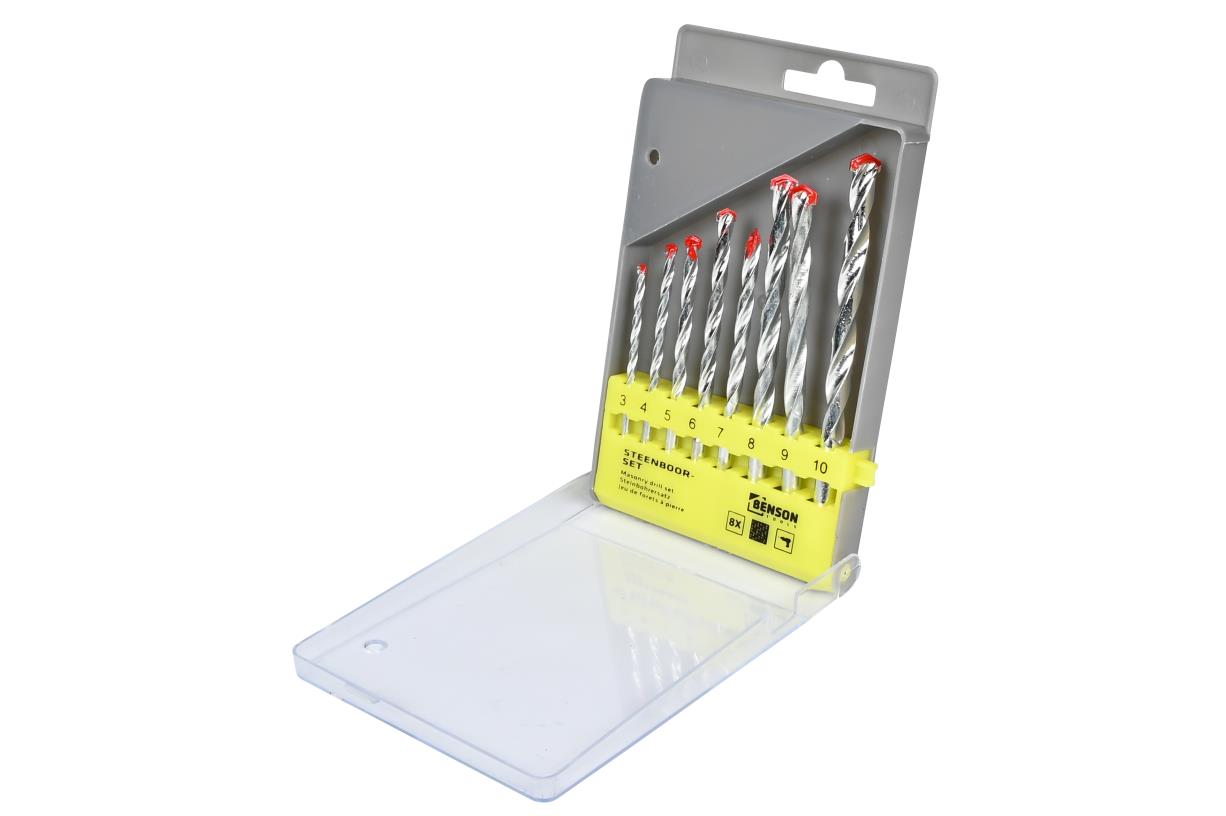 Bohrer-Set 8-teilig Stein Kassette