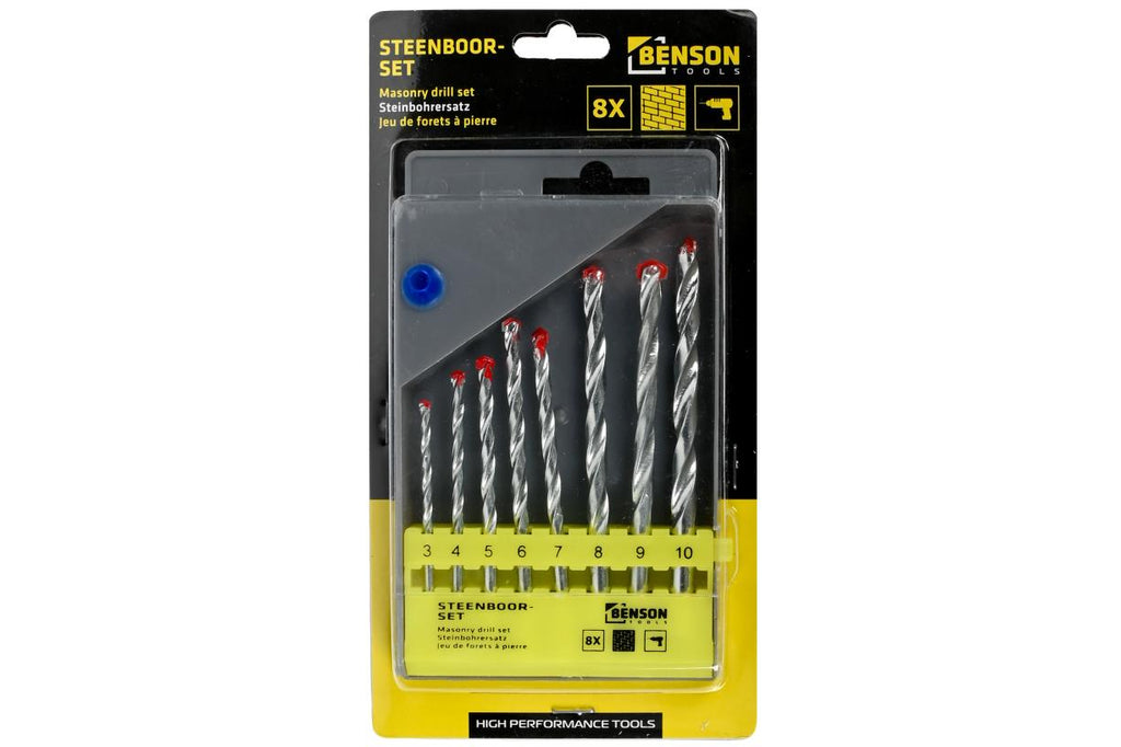Bohrer-Set 8-teilig Stein Kassette