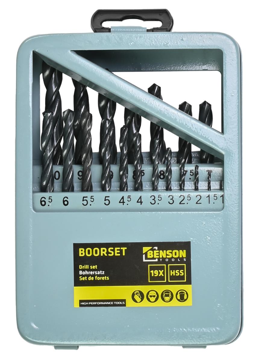 Bohrersatz 19-tlg HSS Stahlkassette