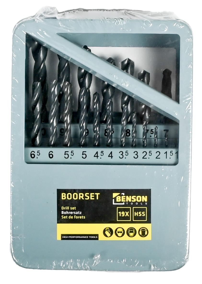 Bohrersatz 19-tlg HSS Stahlkassette