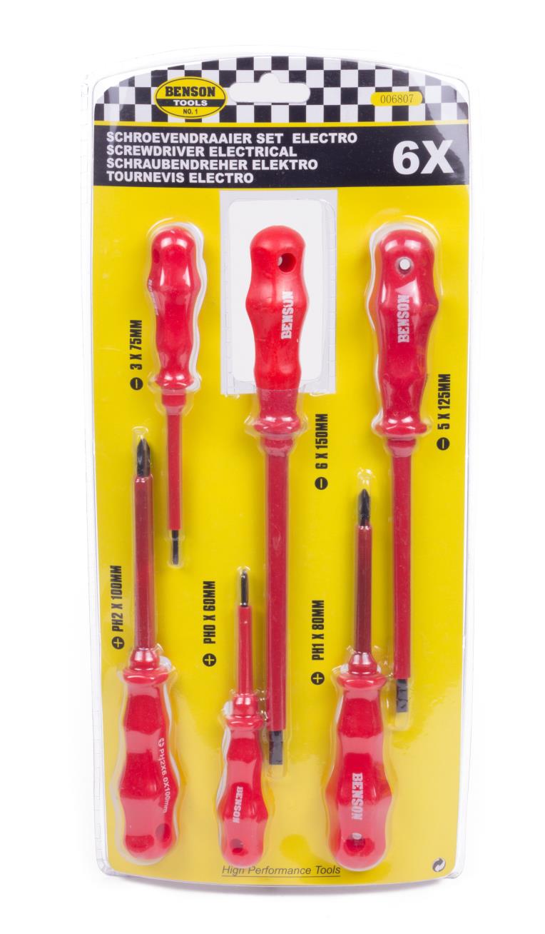 Schroevendraaier set 6dlg electro