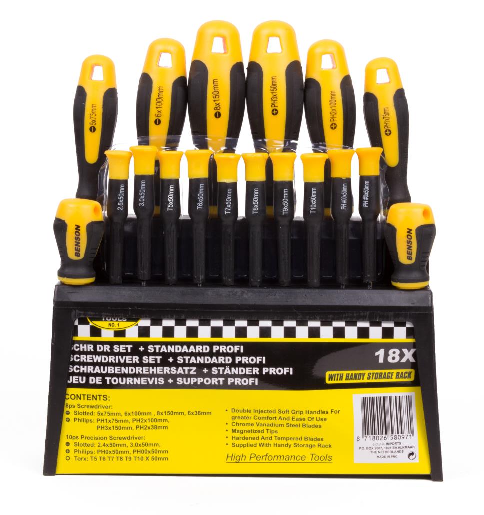 Schraubendreher-Satz 18-tlg + Ständer