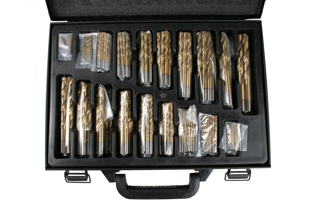 Drill bit set 170 pieces HSS titanium coated