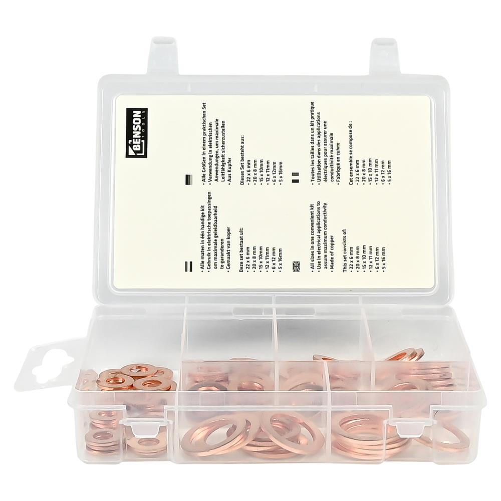 Kupfer Unterlegscheiben 80-tlg