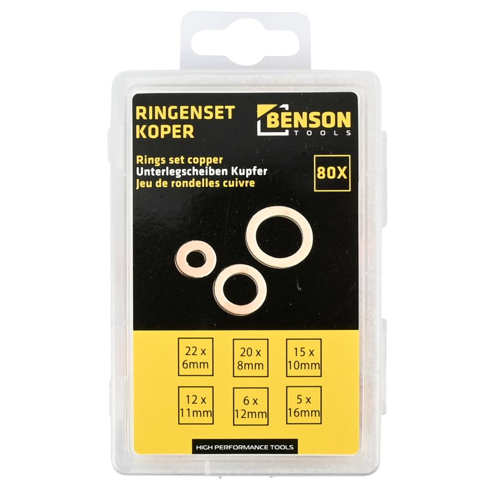 Kupfer Unterlegscheiben 80-tlg