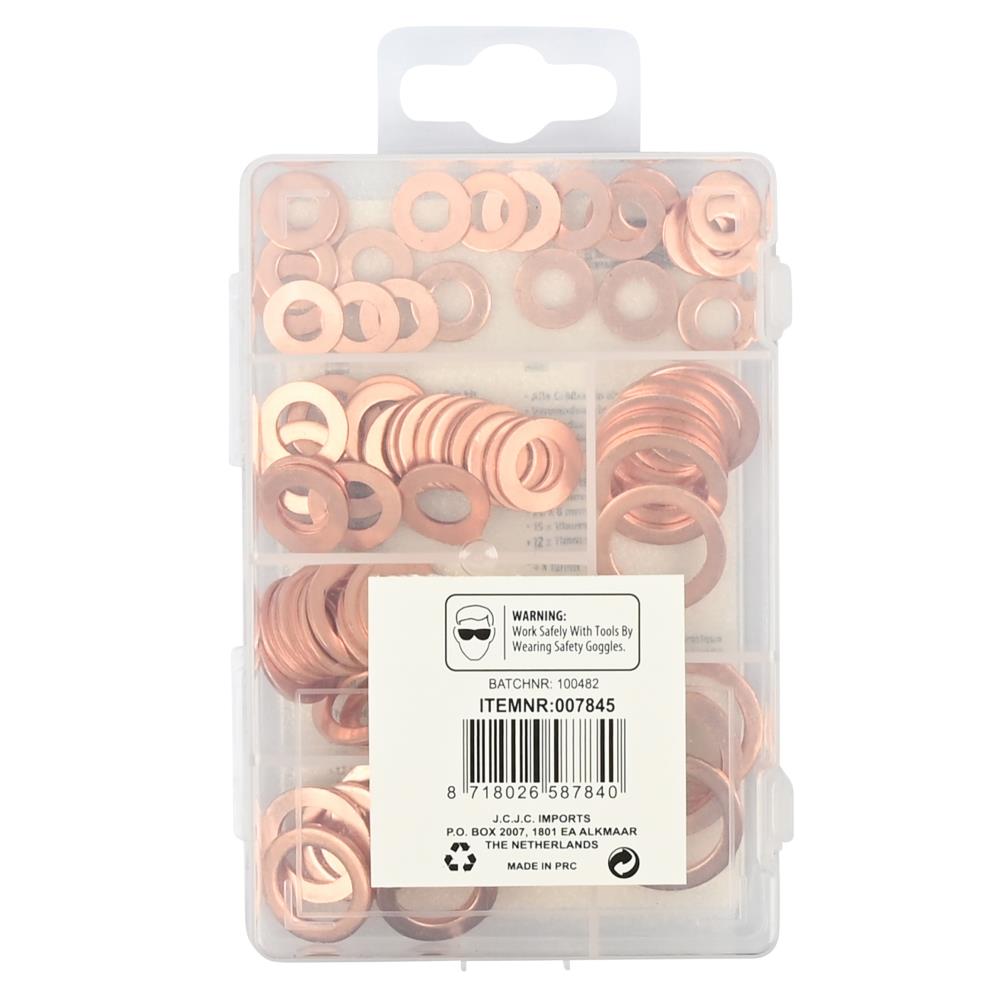 Kupfer Unterlegscheiben 80-tlg