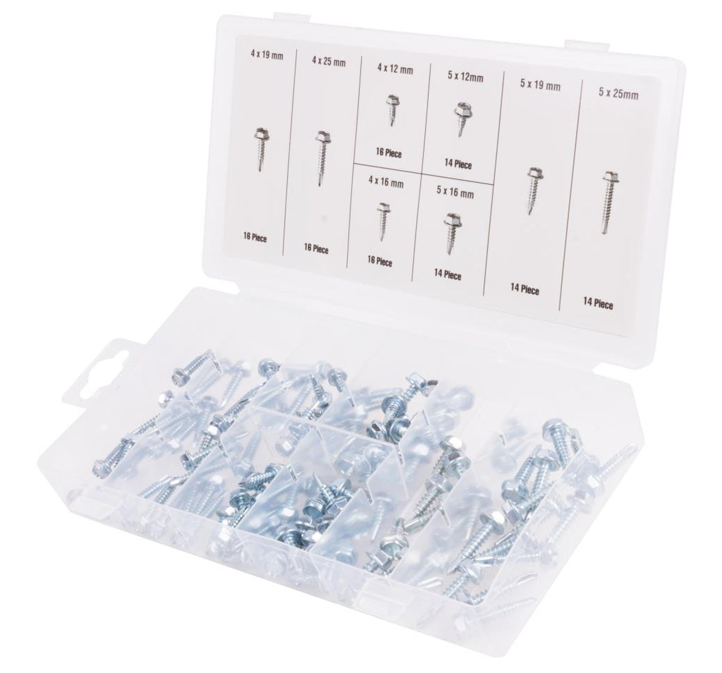 Schrauben-Set selbstbohrend 120-tlg