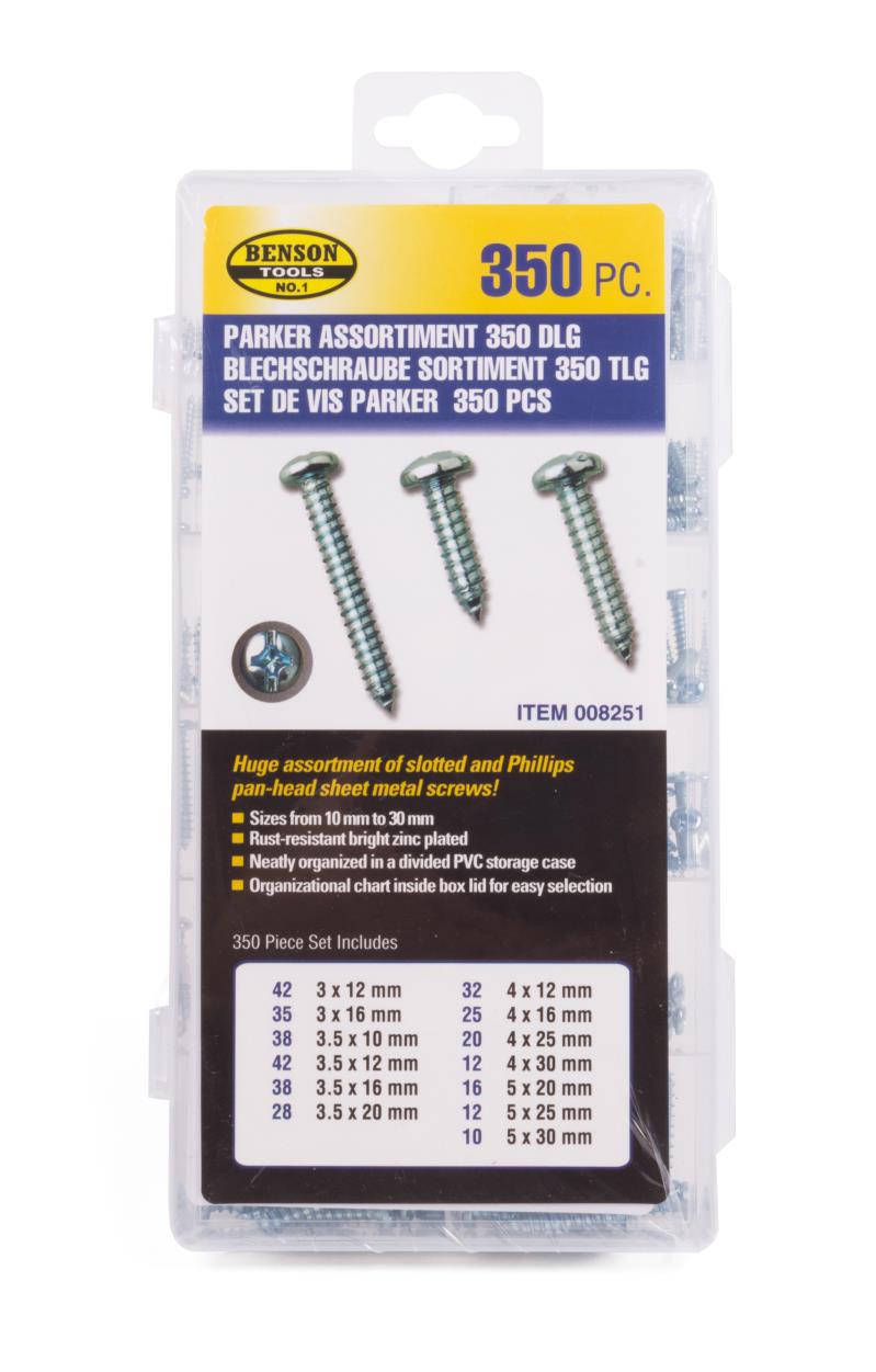 Blechschrauben-Set 350-tlg