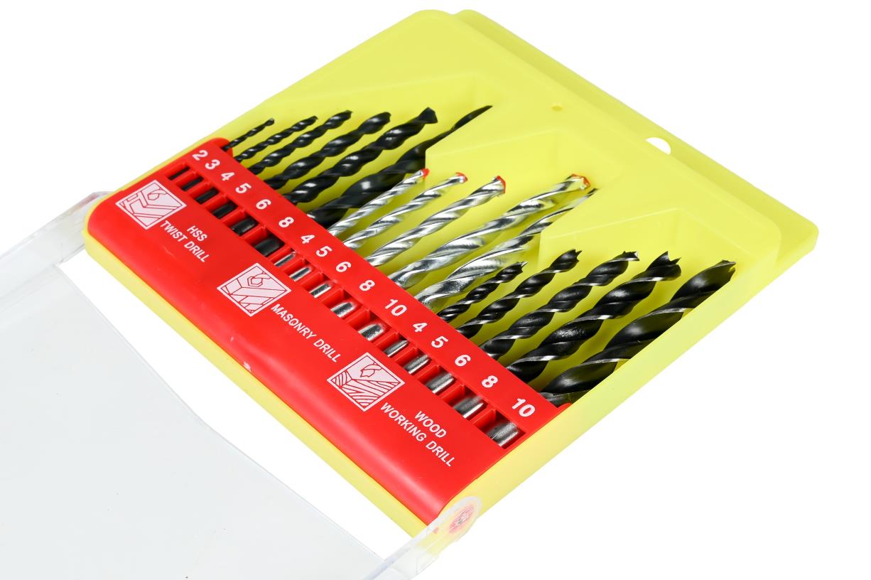 Bohrersatz 16-tlg Holz + Metall Koffer