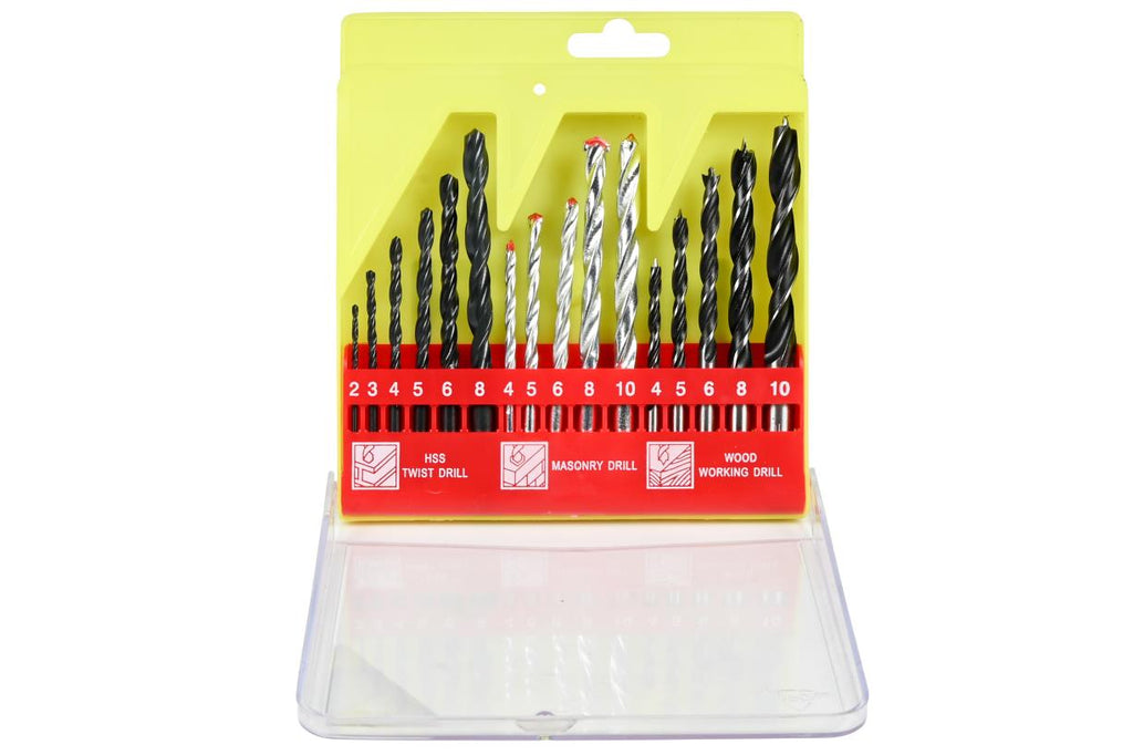 Bohrersatz 16-tlg Holz + Metall Koffer