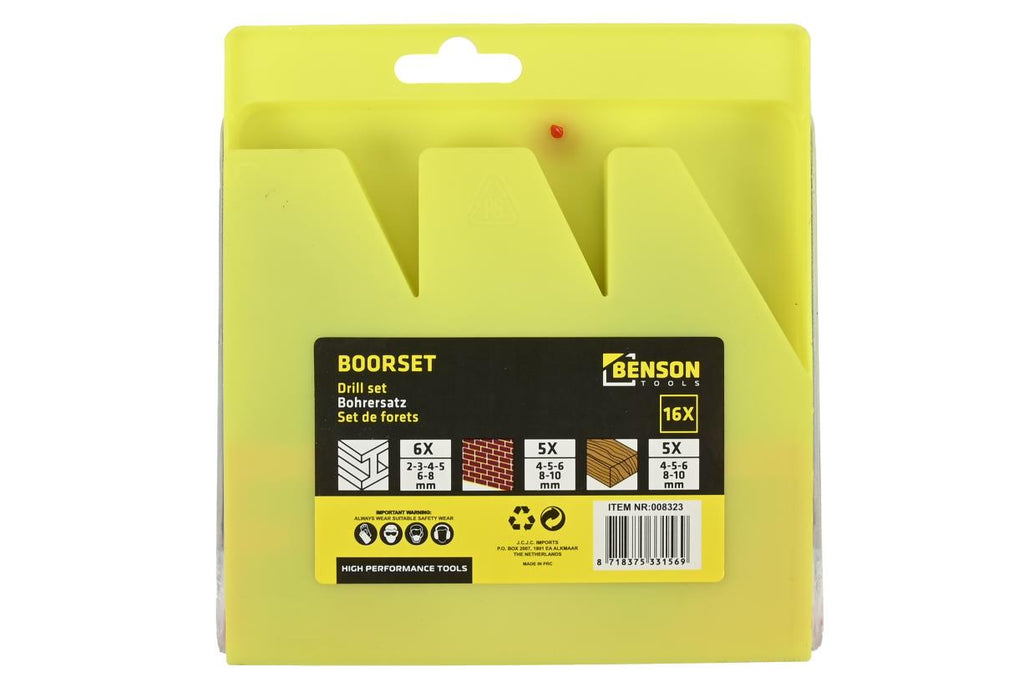 Bohrersatz 16-tlg Holz + Metall Koffer