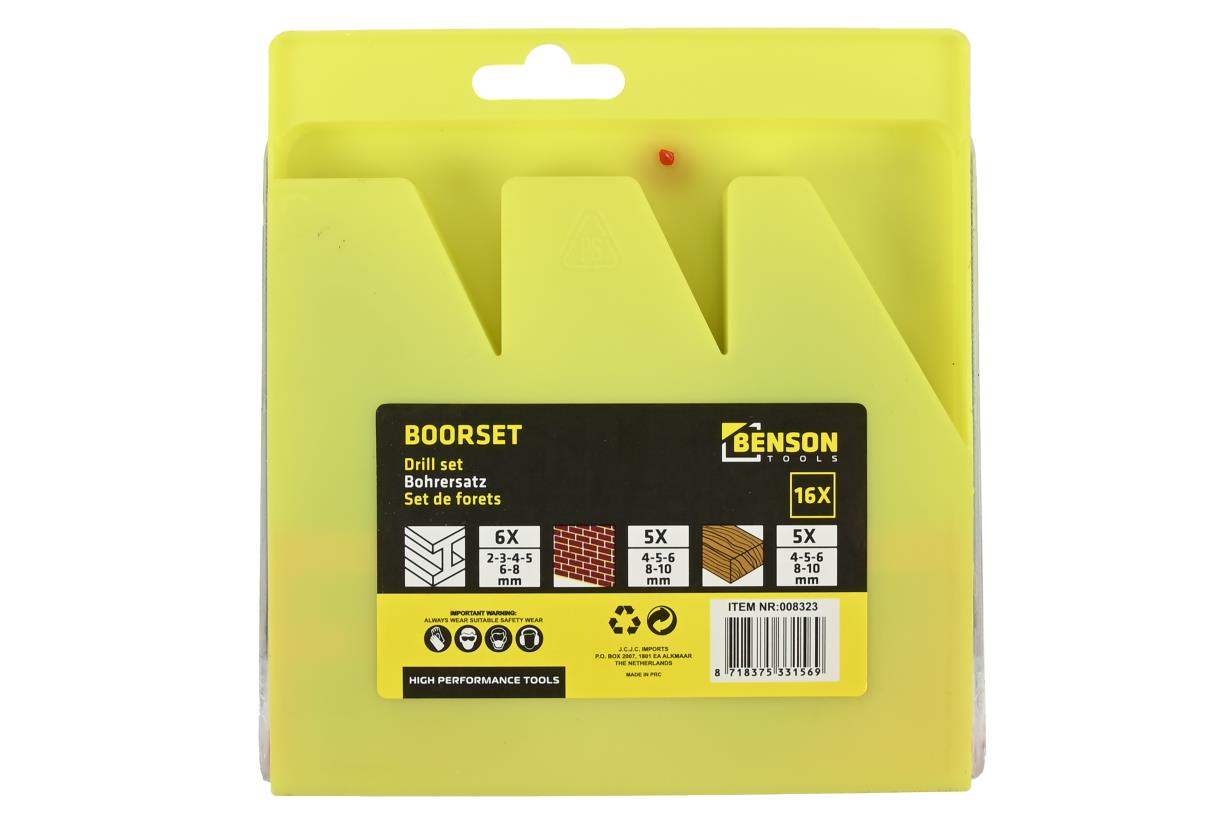 Bohrersatz 16-tlg Holz + Metall Koffer