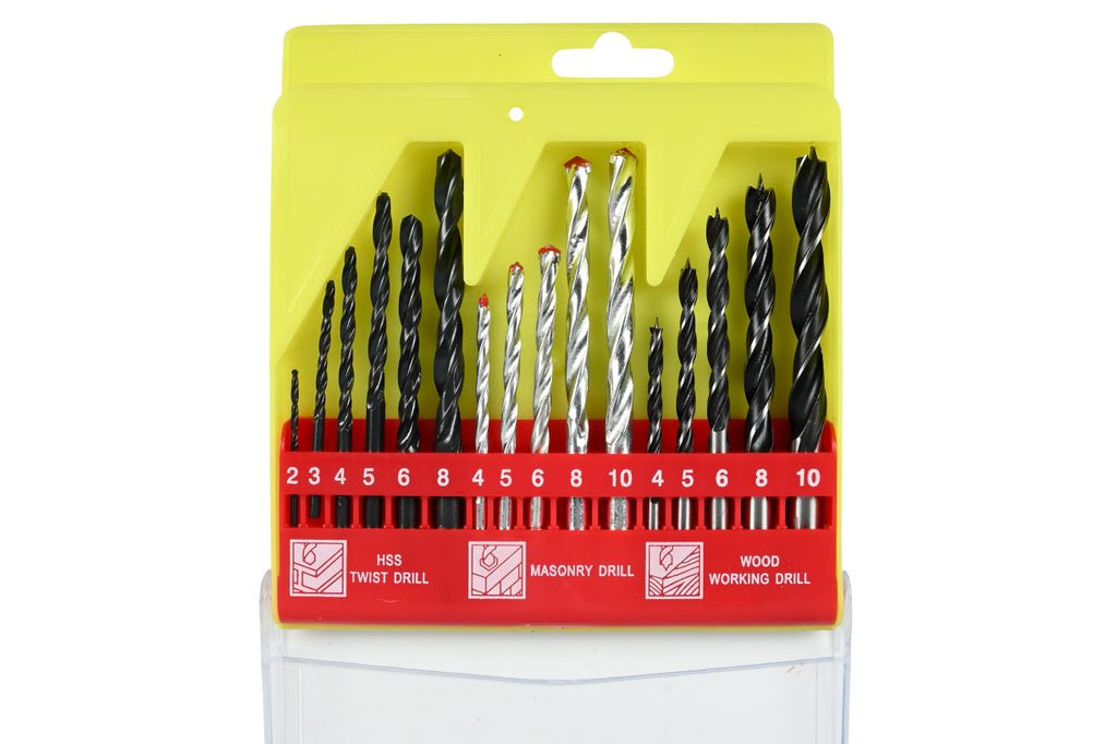 Bohrersatz 16-tlg Holz + Metall Koffer