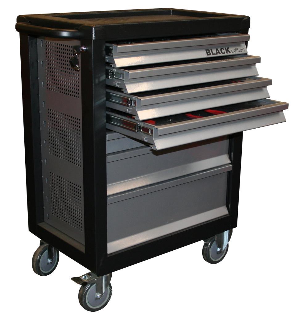 Werkstattwagen 7 Schubladen 1125-tlg Black Edition