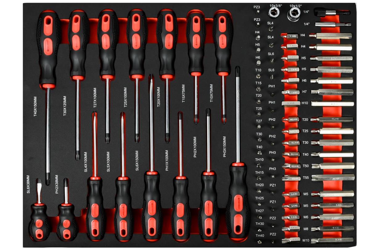 Werkstattwagen 7 Schubladen 1125-tlg Black Edition