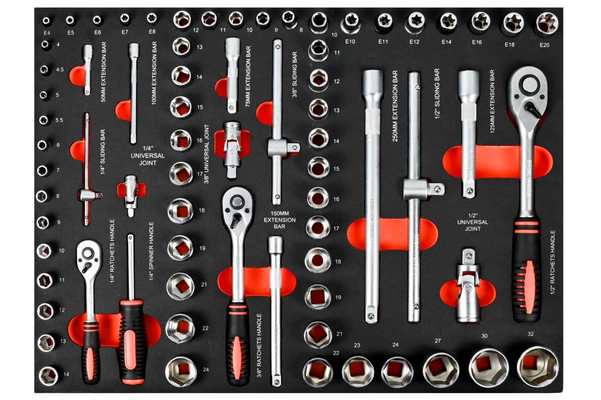 Werkstattwagen 7 Schubladen 1125-tlg Black Edition