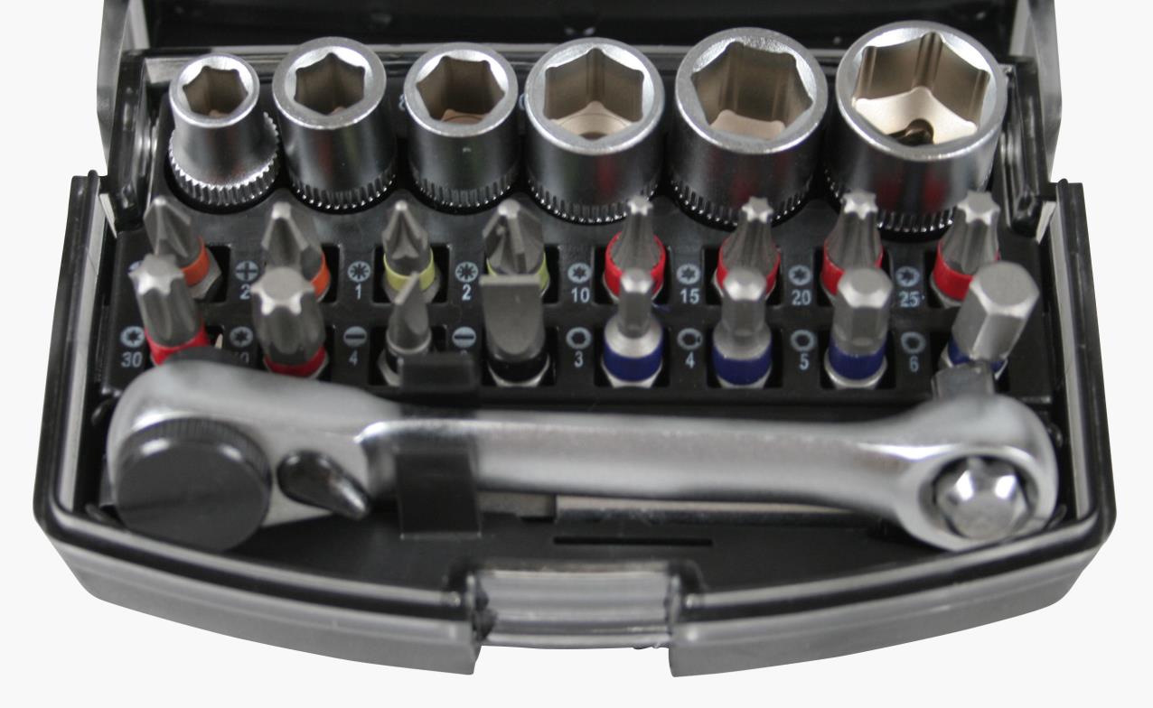 Bit-Steckschlüsselsatz + Ratsche 24-tlg
