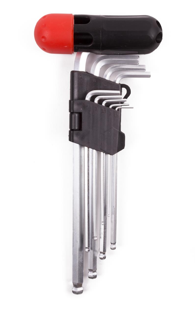 Innensechskantschlüssel Kugel Satz 10-tlg Cr-V