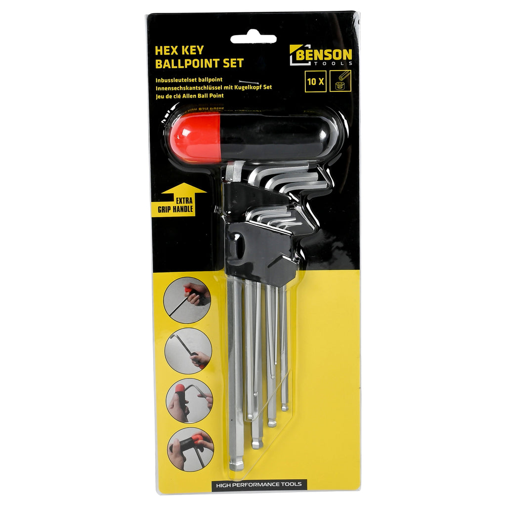 Innensechskantschlüssel Kugel Satz 10-tlg Cr-V
