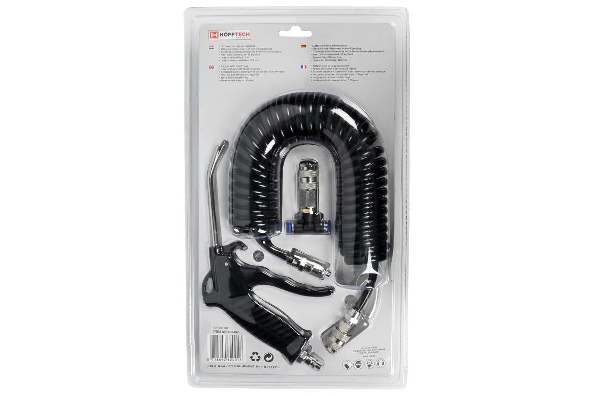 Druckluftpistole + Spiralschlauch 5 m