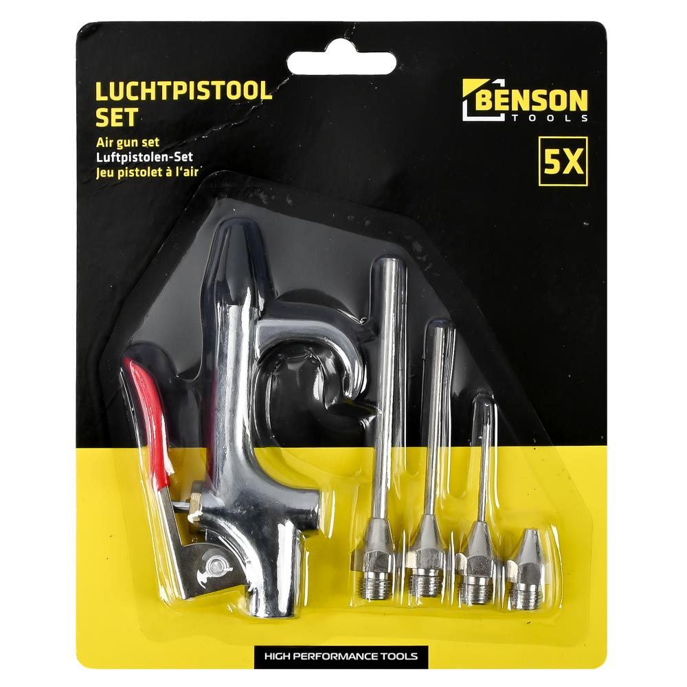 Pistola de aire comprimido juego de 5 piezas