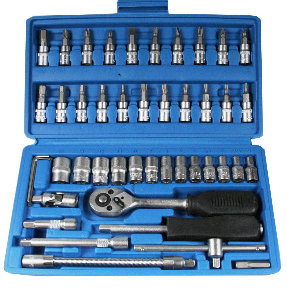 Steckschlüssel-Satz 46-tlg seidenmatt