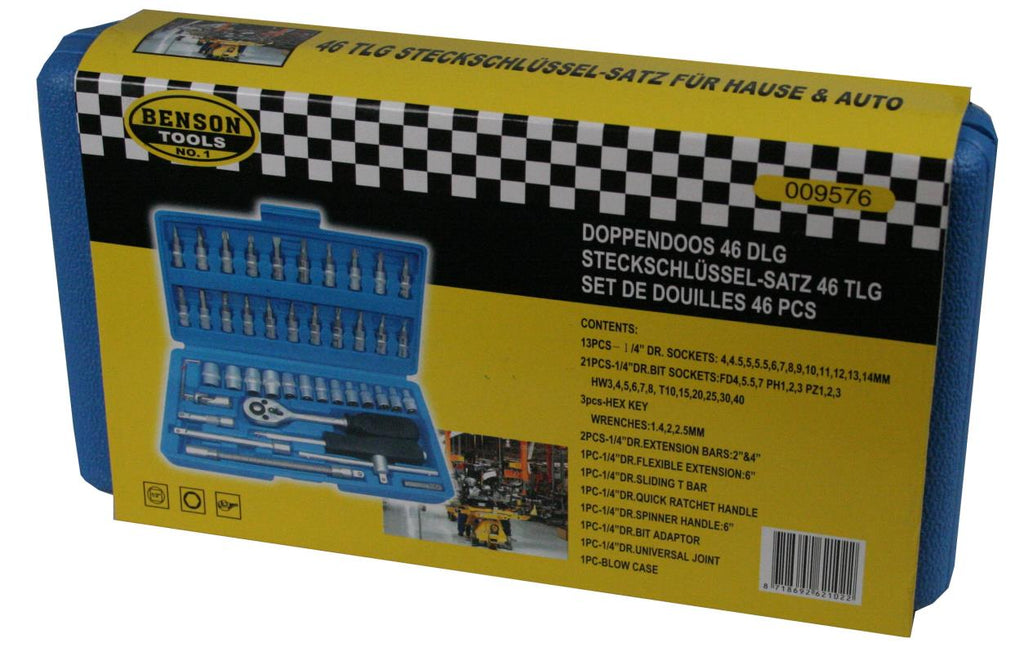 Steckschlüssel-Satz 46-tlg seidenmatt