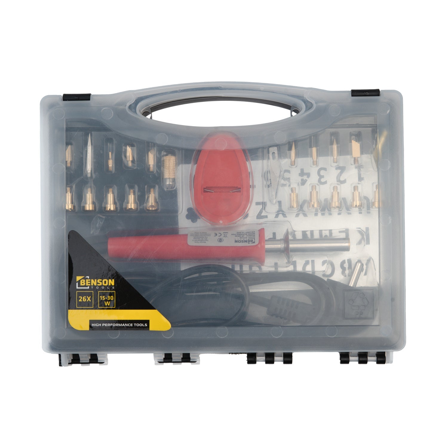 Houtbrander / soldeerset 15-30W 26 dlg