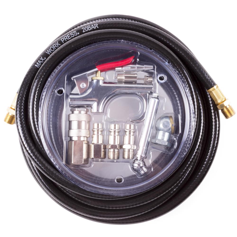 Luftschlauch 8 m 1/4" + Zubehör 10-tlg