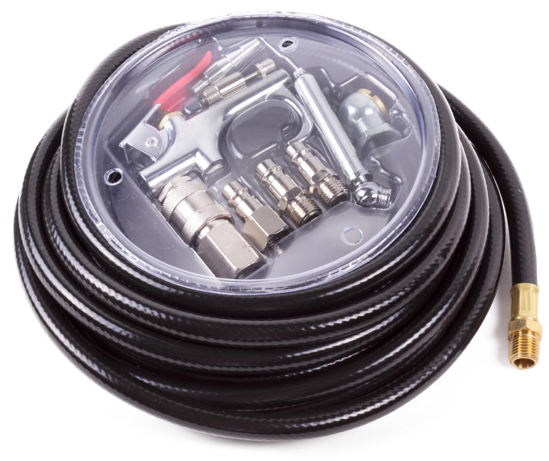 Luftschlauch 8 m 1/4" + Zubehör 10-tlg