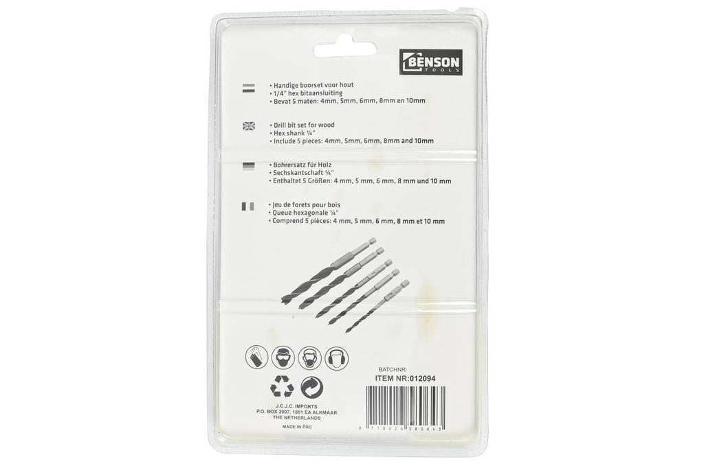 Bohrerset 5-teilig Holzbohrer
