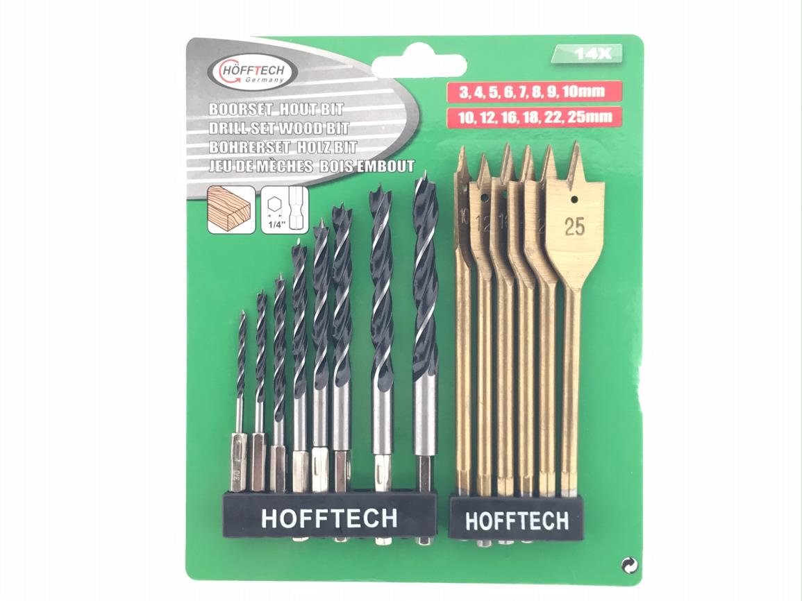Bohrersatz 14-tlg Holz Bit
