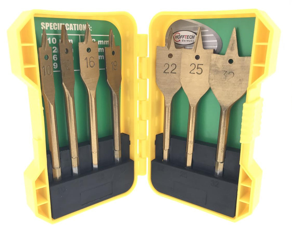 Bohrersatz 7-tlg Flachfräsbohrer Kassette