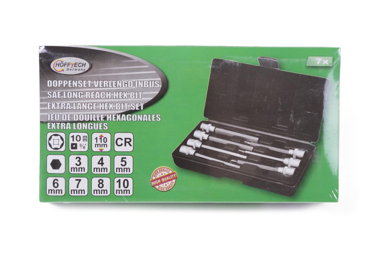 Steckschlüsselsatz lang Hex 7-tlg 3/8''