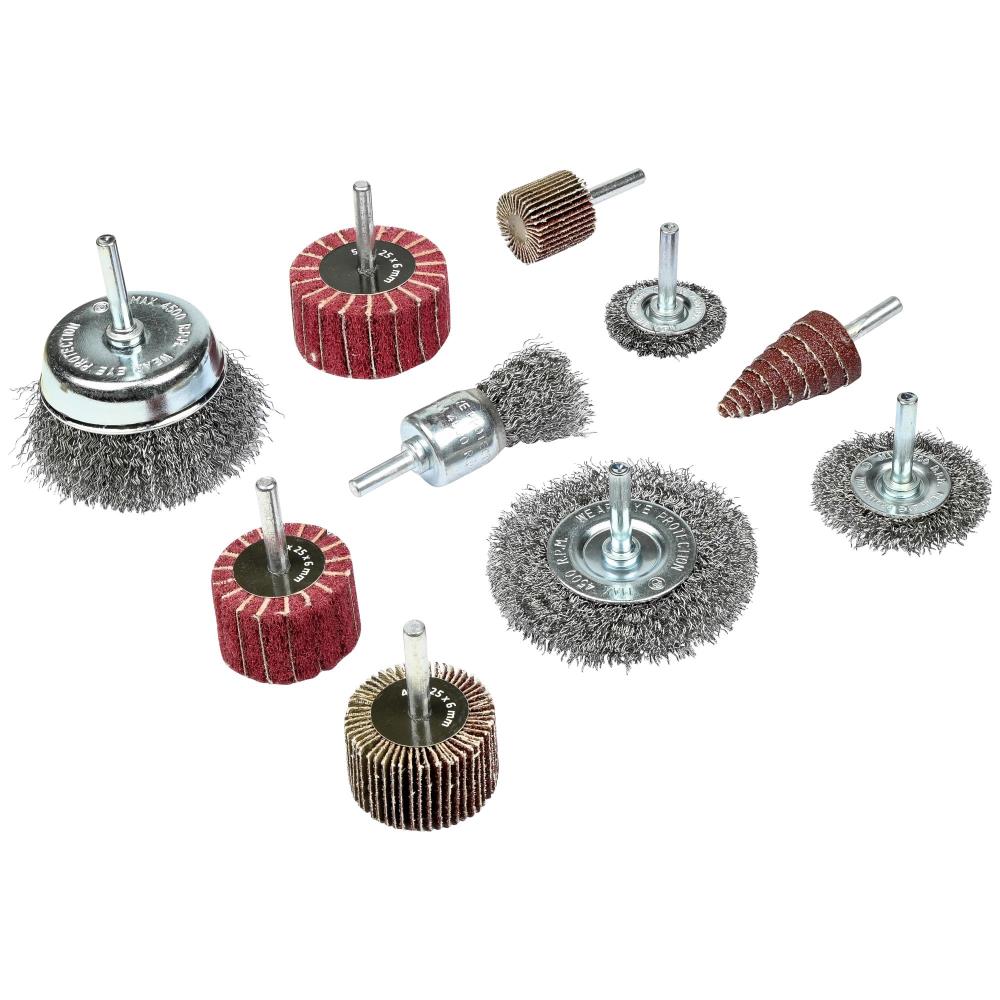 Bürstensatz für Bohrmaschine 10-tlg