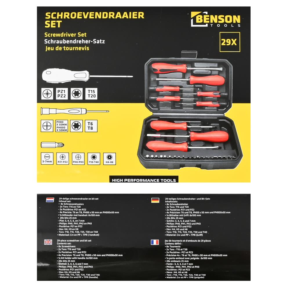 Schraubendreher-Satz in Box 29-tlg