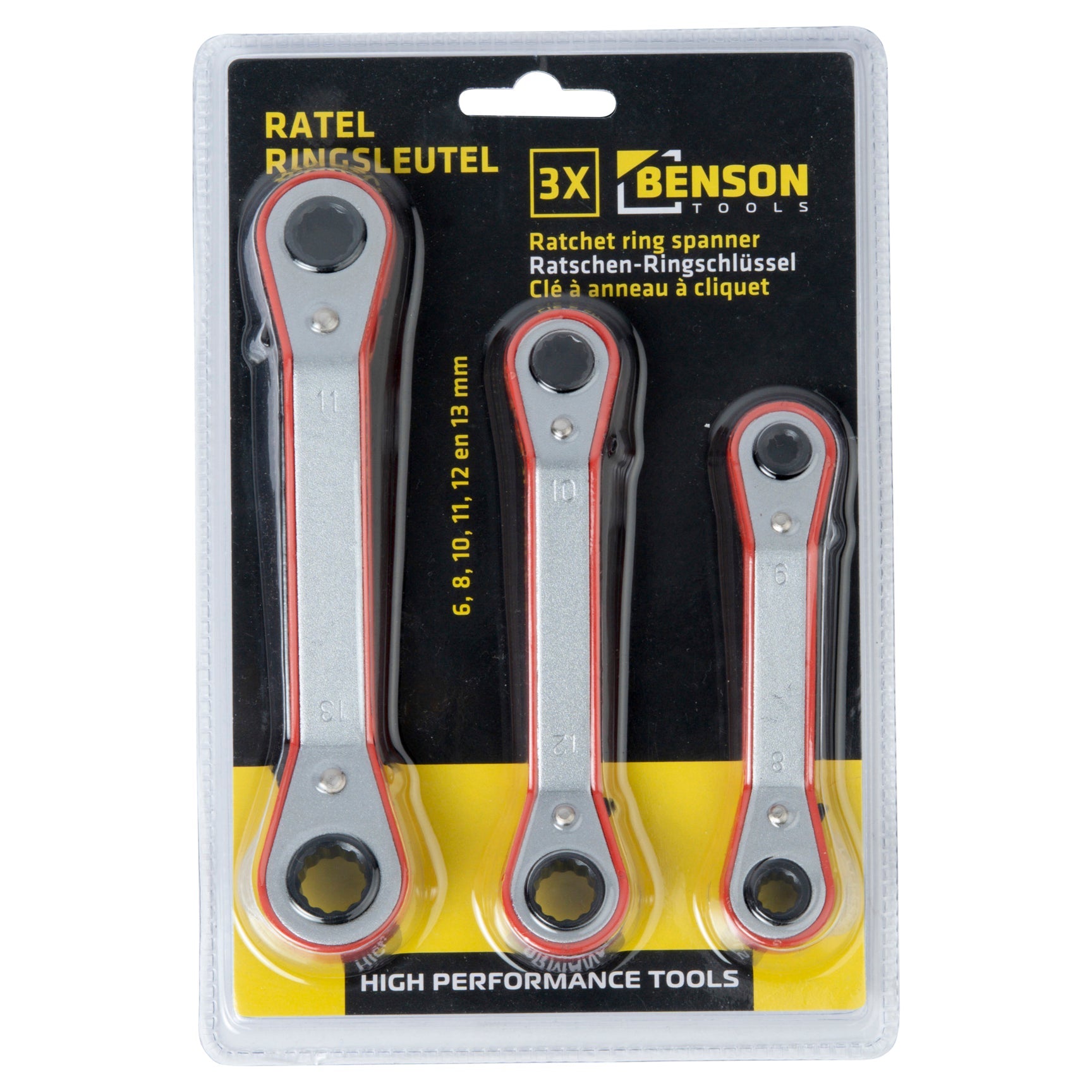 Ratschen-Ringschlüssel 3-teilig