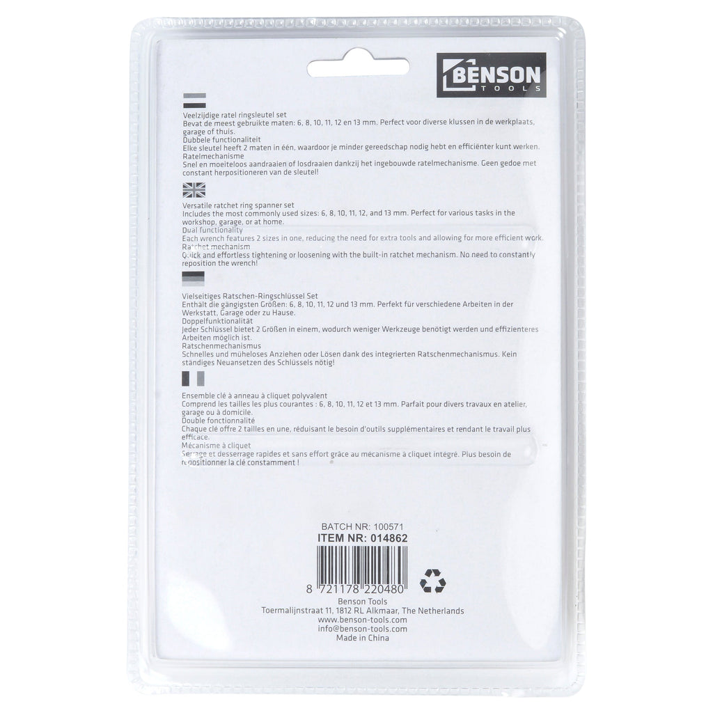 Ratschen-Ringschlüssel 3-teilig