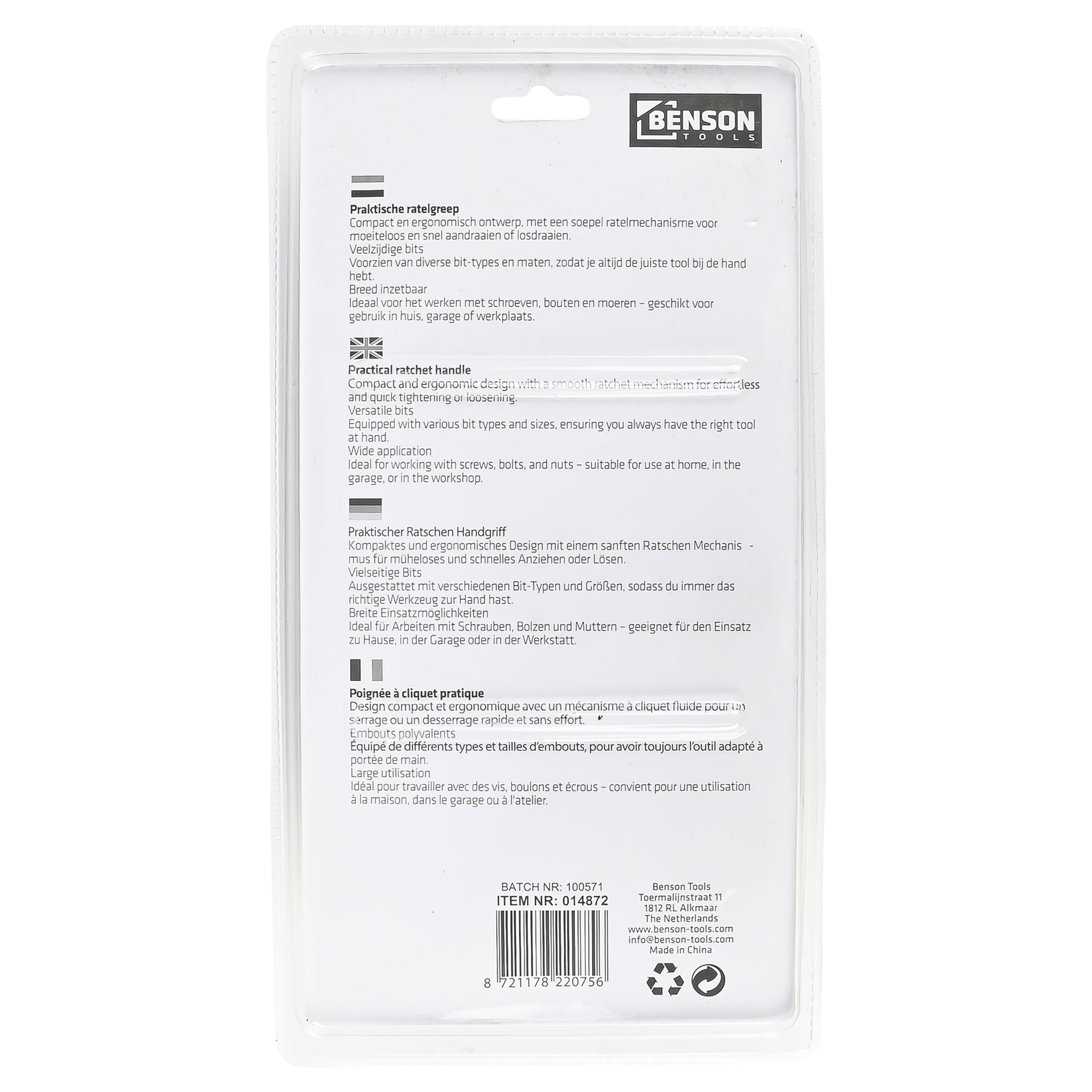 Ratschen-Schraubendreher-Bits 29-teilig