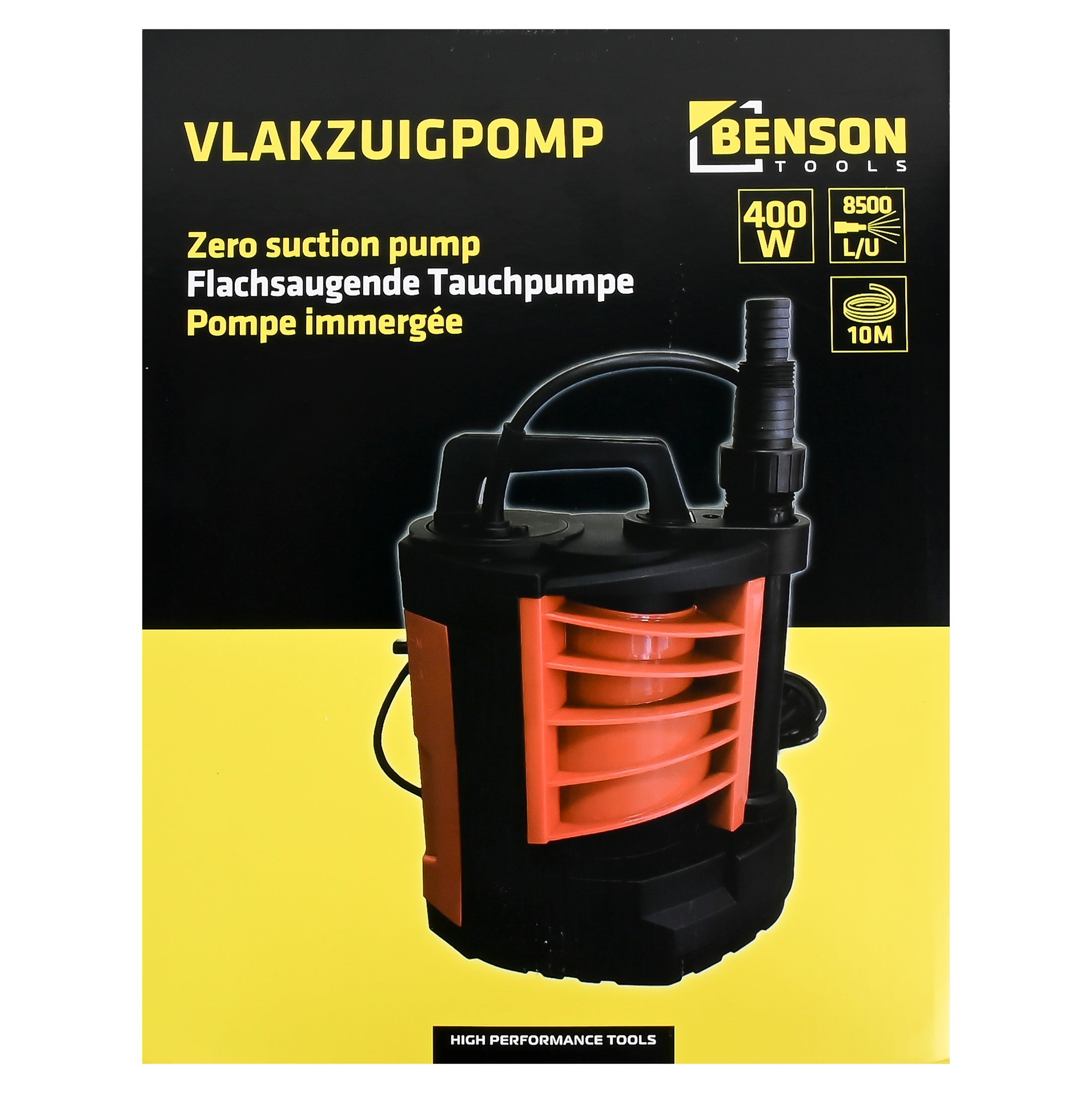 Flachsaugpumpe 400 W 8500 L/h