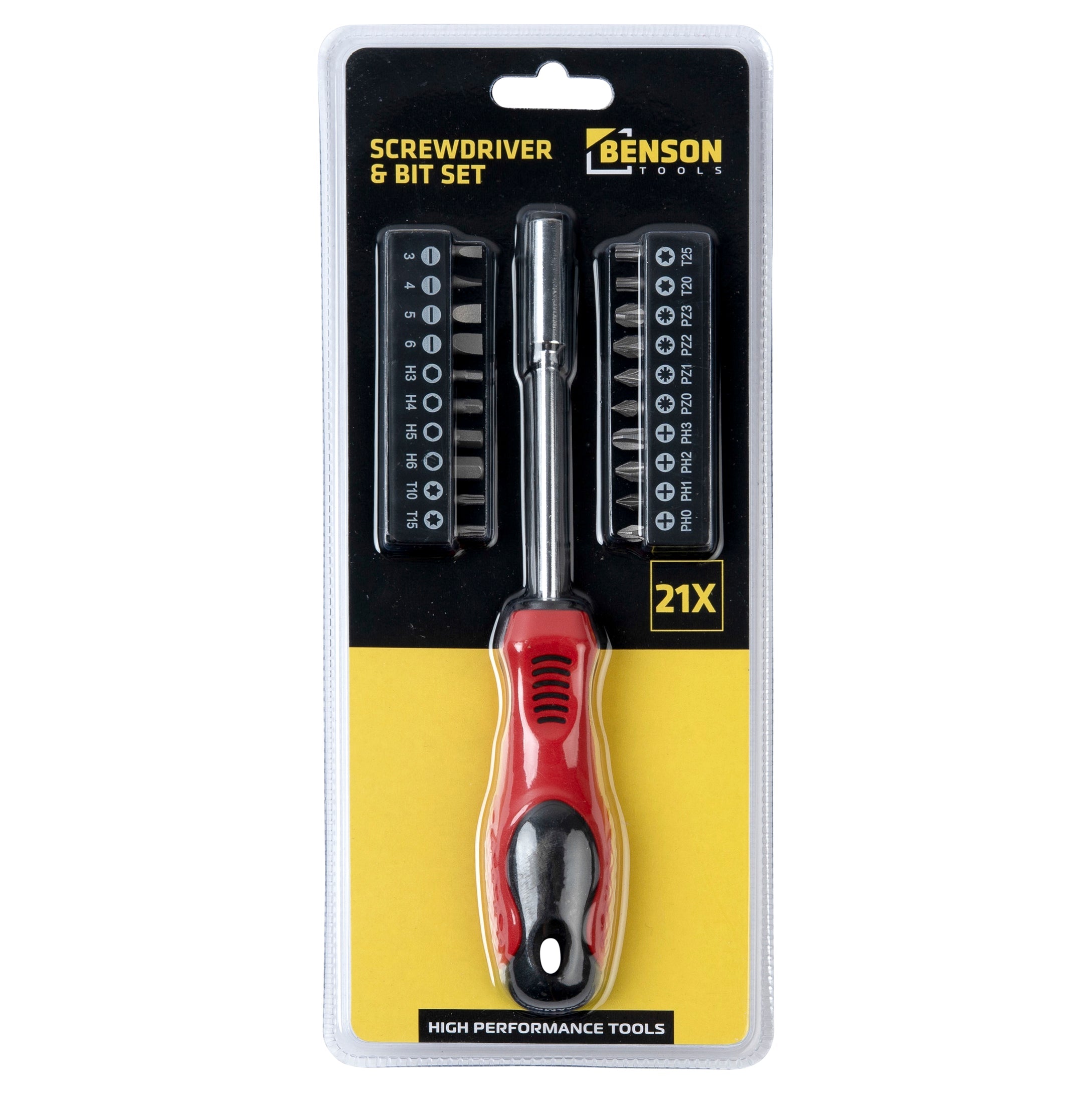 Schroevendraaier en bit set 21 dlg