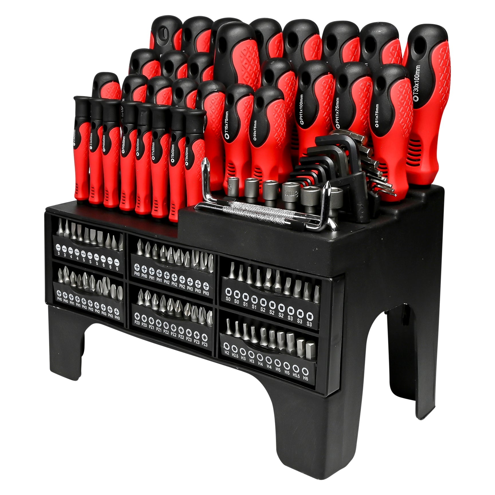 Schroevendraaier en bit set in rek 116 dlg