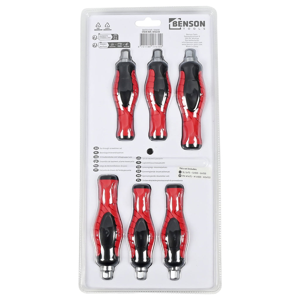 Doorslagschroevendraaierset 6 dlg