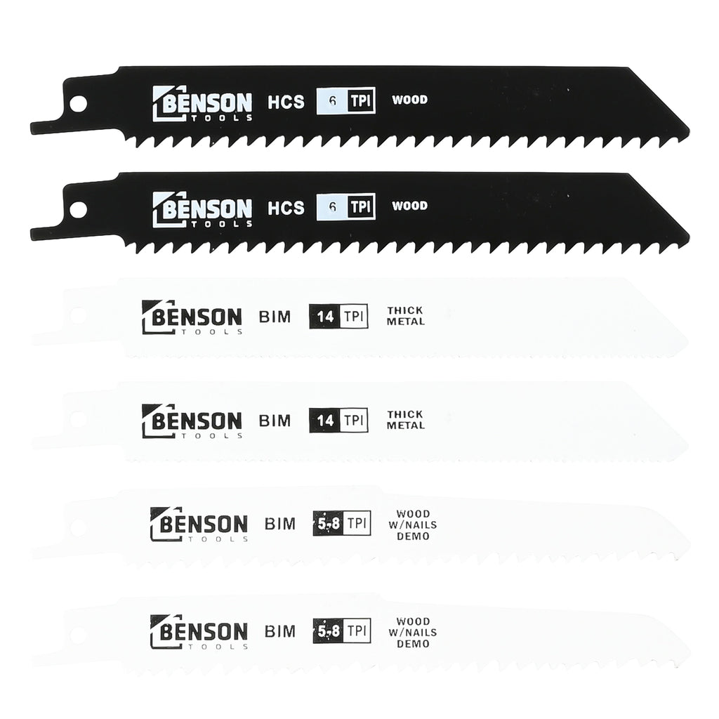 Reciprozaagbladen 6 dlg hout en metaal